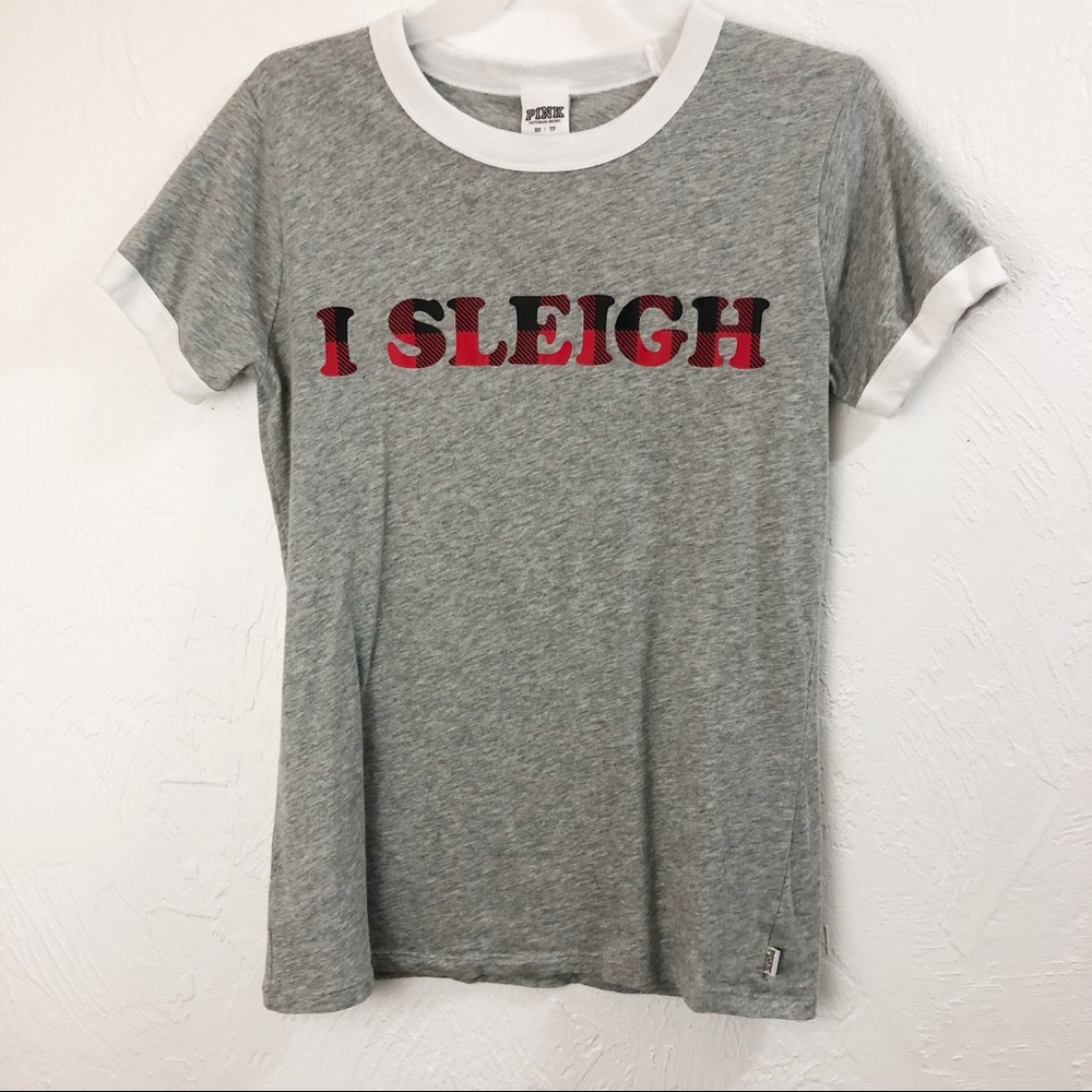 PINK Victoria's Secret I Sleigh Christmas tee